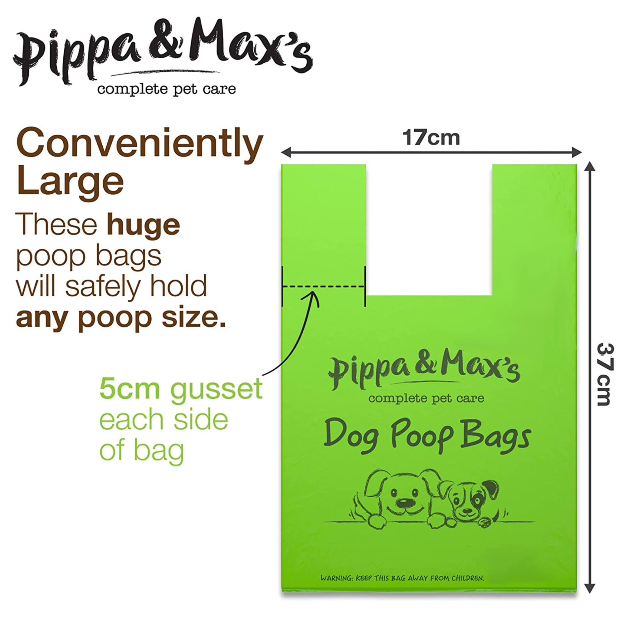 Pippa & Max Select Dog Poo Bags (500) | Strong and Convenient Poop Bag Selection | Biodegradable Box Included