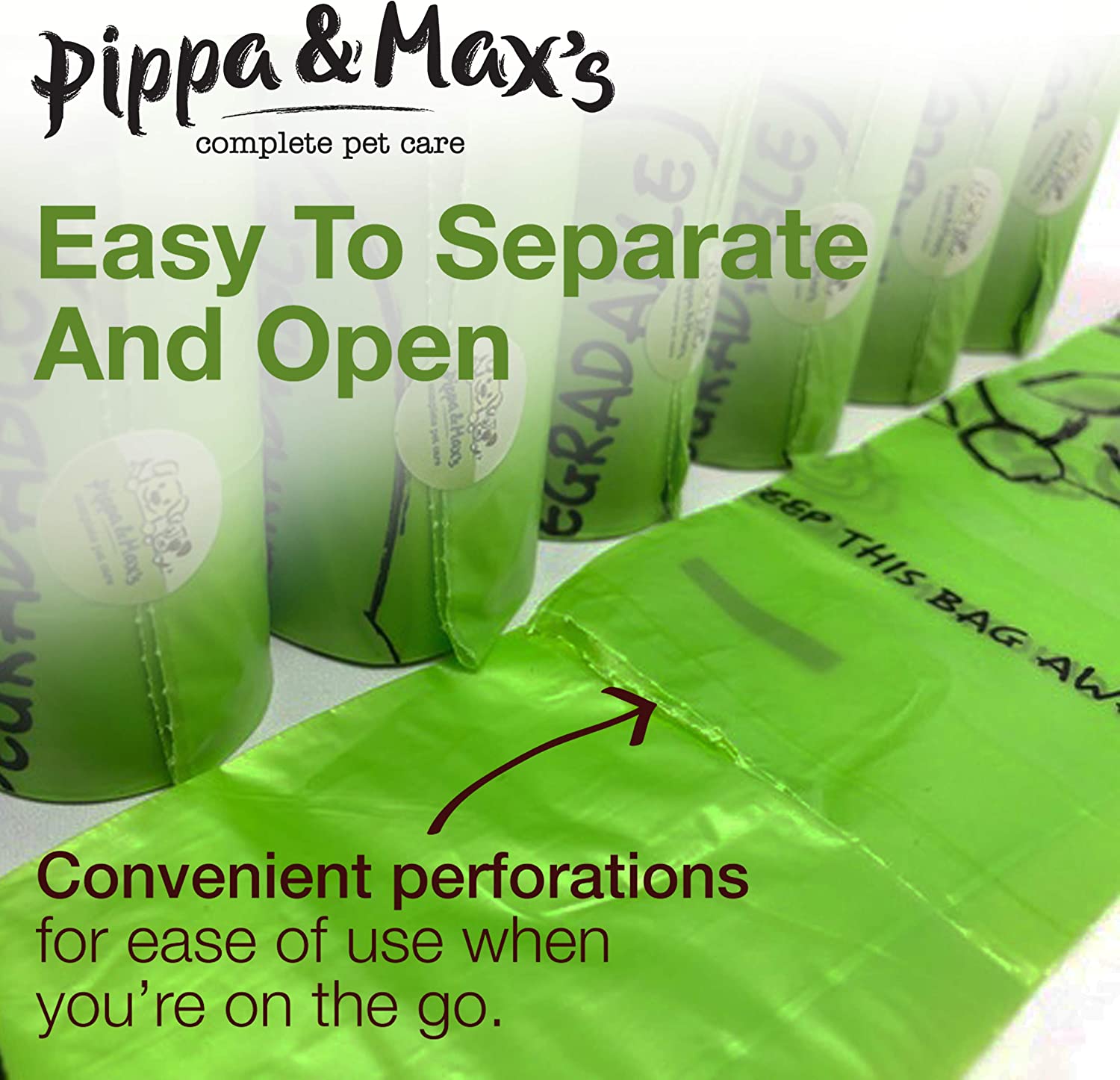 Pippa & Max's Extra Strong Dog Walking Poop Bags - Thick and Durable (450) for Hassle-free Cleanups