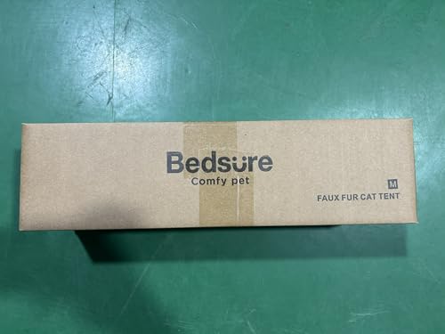 Bedsure Cat Cave Bed Indoor - Flannel Hooded Cat Igloo House, 40x40x40cm Enclosed Foldable Pet Bed with Removable Washable Cushion Pillow, Dark Grey