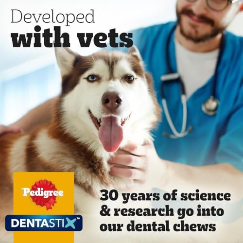 PEDIGREE DENTASTIX - Dental Dog Chews - Adult Medium Dogs 10-25kg - 4 x 28 Sticks - Megapack of Dog Dental Sticks