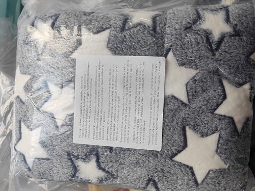 MICOOYO 2Pcs Dog Crate Bed Mattress, Fleece Pet Cushion Bed Mat, Washable Cat Cushion Pad for Small Dog Cat Puppy(Star, 24"*16")