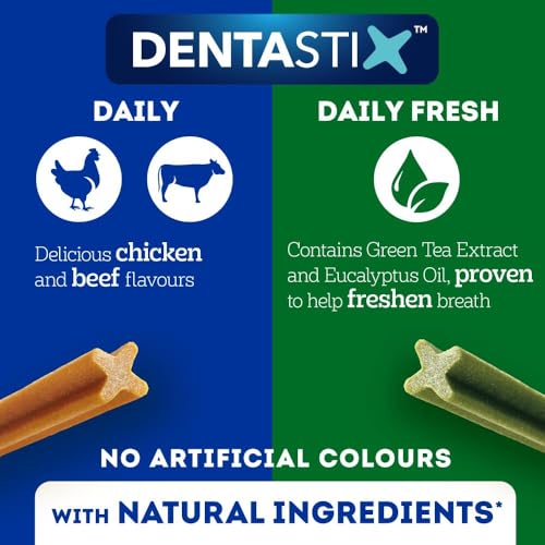 PEDIGREE DENTASTIX - Dental Dog Chews - Adult Medium Dogs 10-25kg - 4 x 28 Sticks - Megapack of Dog Dental Sticks