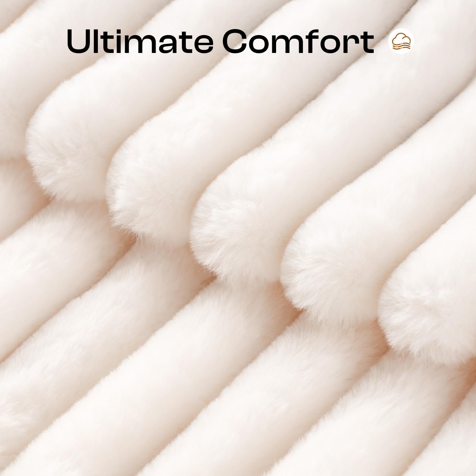 MEWOOFUN Dog Sofa Bed - Cat Beds for Indoor Cats Soft and Fluffy, Cat Sofa Bed Small Calming Dog Bed with Removable Washable Cover (Cream, 61x48x30)