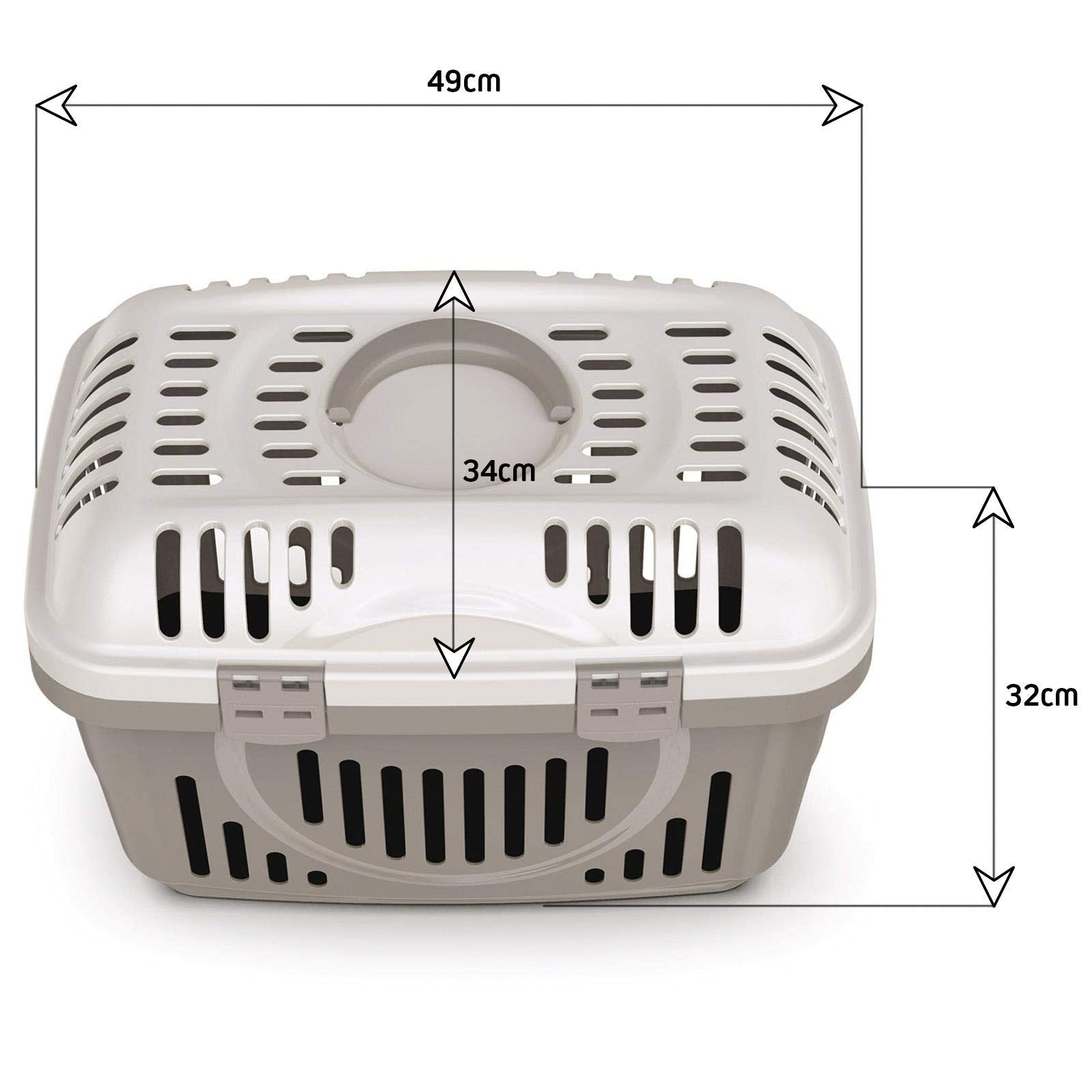 CAT CENTRE Blue & Transparent Lid Pet Dog Puppy Cat Carriers Basket Bag Cage Portable Travel Kennel Training Box