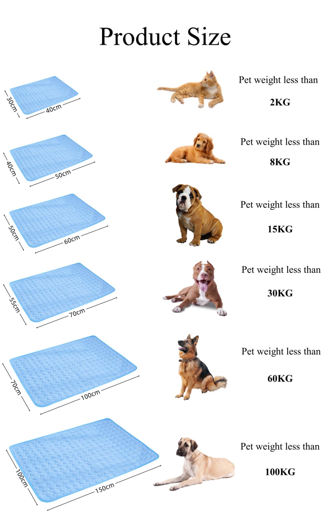 LEZUAN Cooling Mat for Dogs and Cat, Heat Relief Pet Cooling Mat for Crates, Kennels and Beds - Portable and Washable(Coffee,40x50cm)