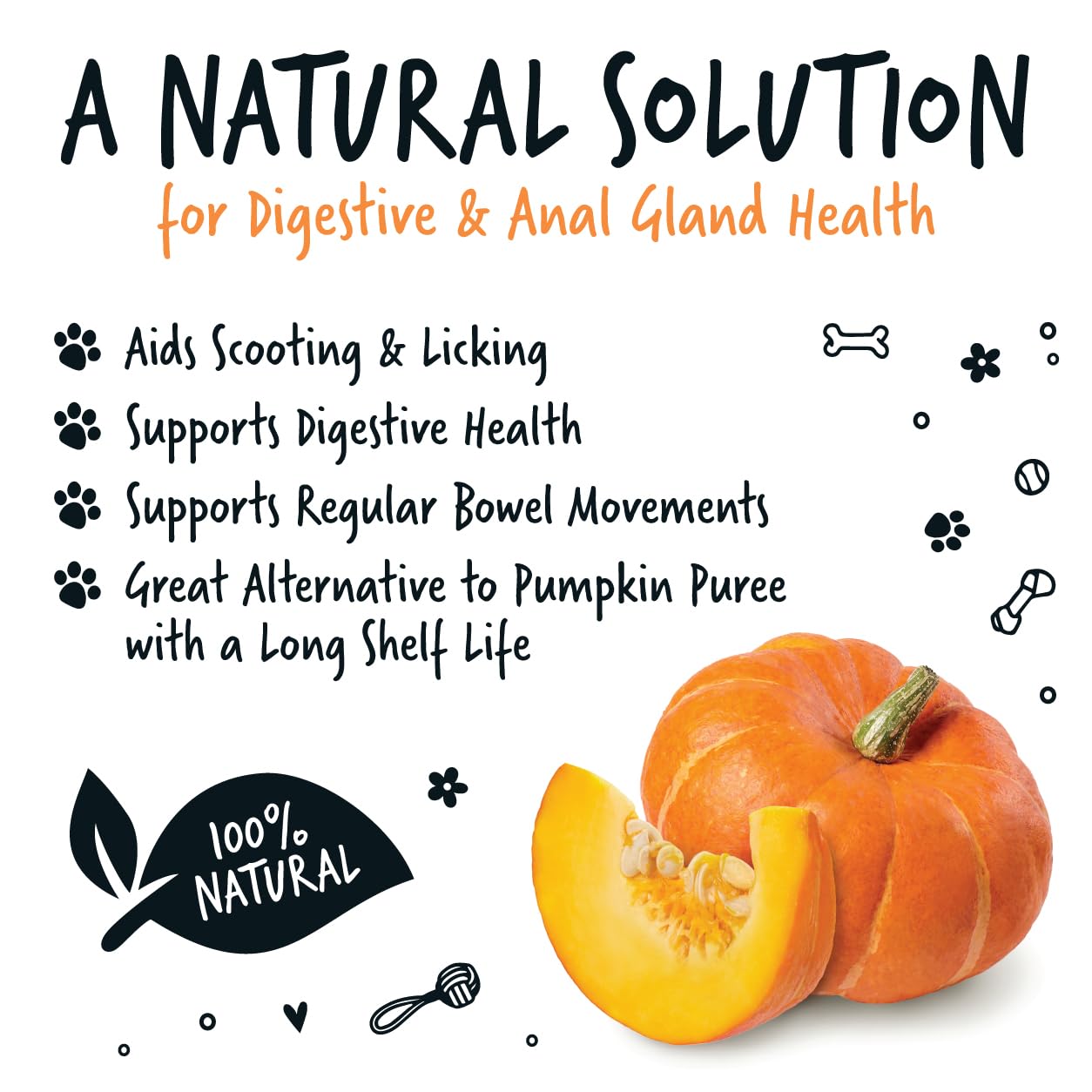 Bugalugs Pumpkin Powder For Dogs- 100% Pure Pumpkin Powder Dog Food Topper, Pumpkin Puree Powder Naturally Rich in Prebiotics & Fibre for Dogs Gut Health & Healthy Stools 200g