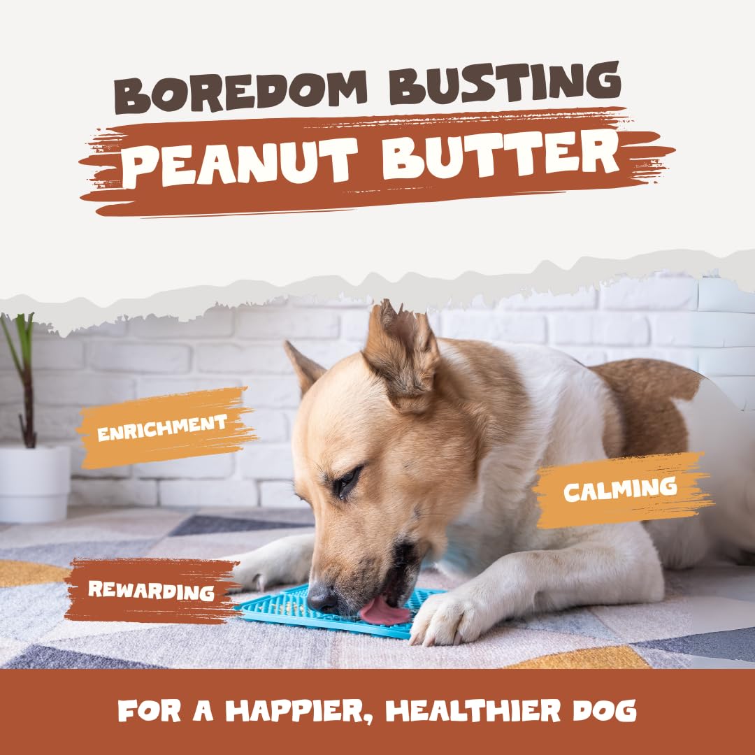 Pets Purest Dog Peanut Butter - 100% Natural Peanut Butter For Dogs & Puppy - Healthy Source of Pure Protein Treat Paste Free From Palm Oil, Wheat & Gluten. No Added Sugar, Salt or Xylitol