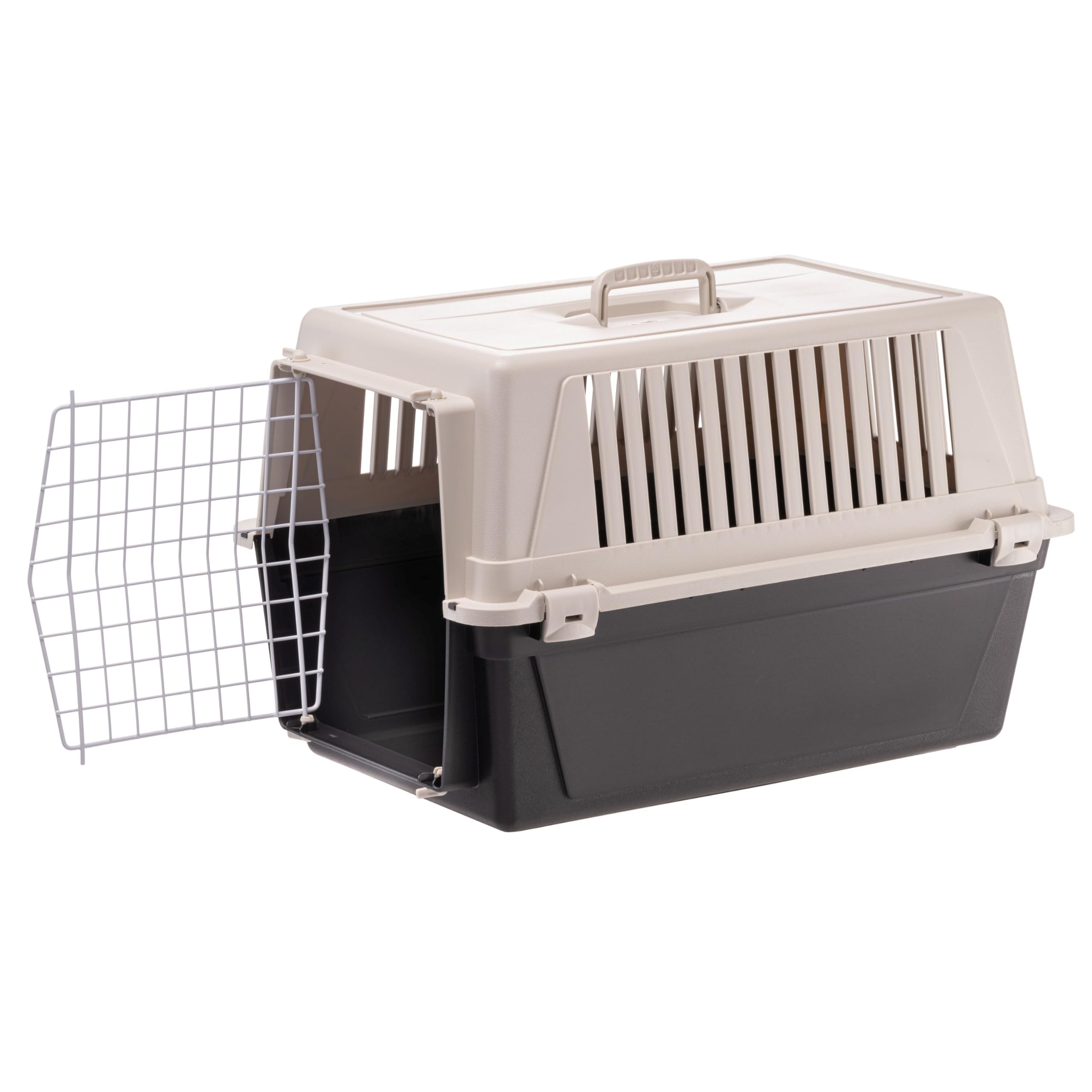 Ferplast Dog Carrier, Secure, Practical, Easy to Clean, Durable Medium Dog Travel Box Cage up to 15 Kg. 60 x 40 x h.38 cm. Black