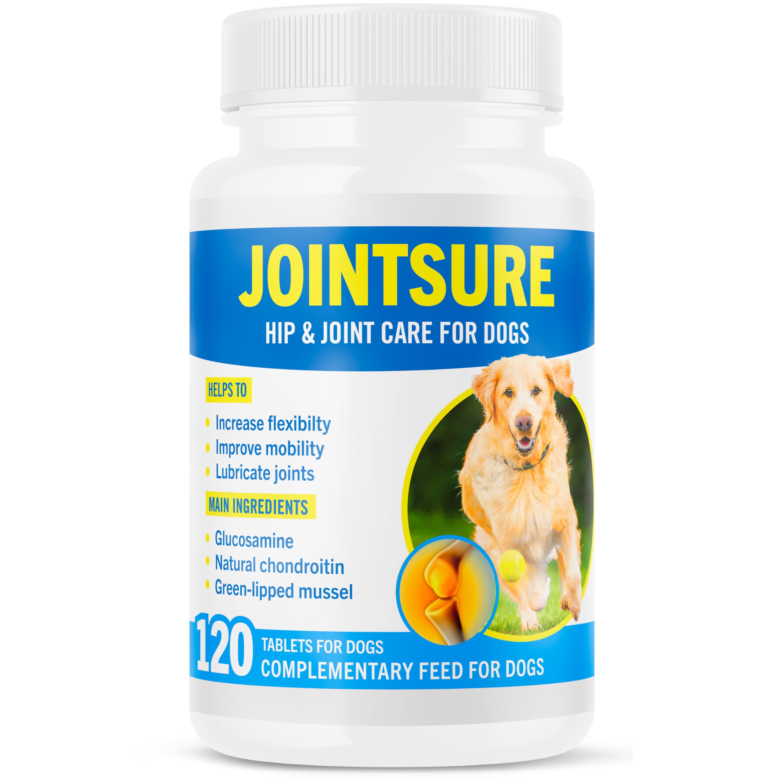 JOINTSURE Joint Supplements for Dogs – 120 Tabs, Joint Structure & Mobility for Dogs| Advanced Formula