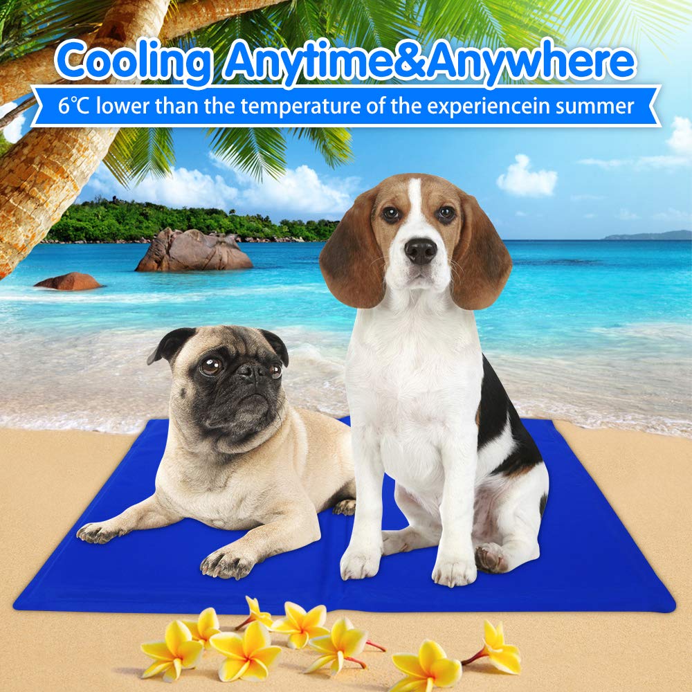 Bravpet Pet Cooling Mat Pet Self cooling pad mat beds mats Comfort for Cats and Dogs (Medium)