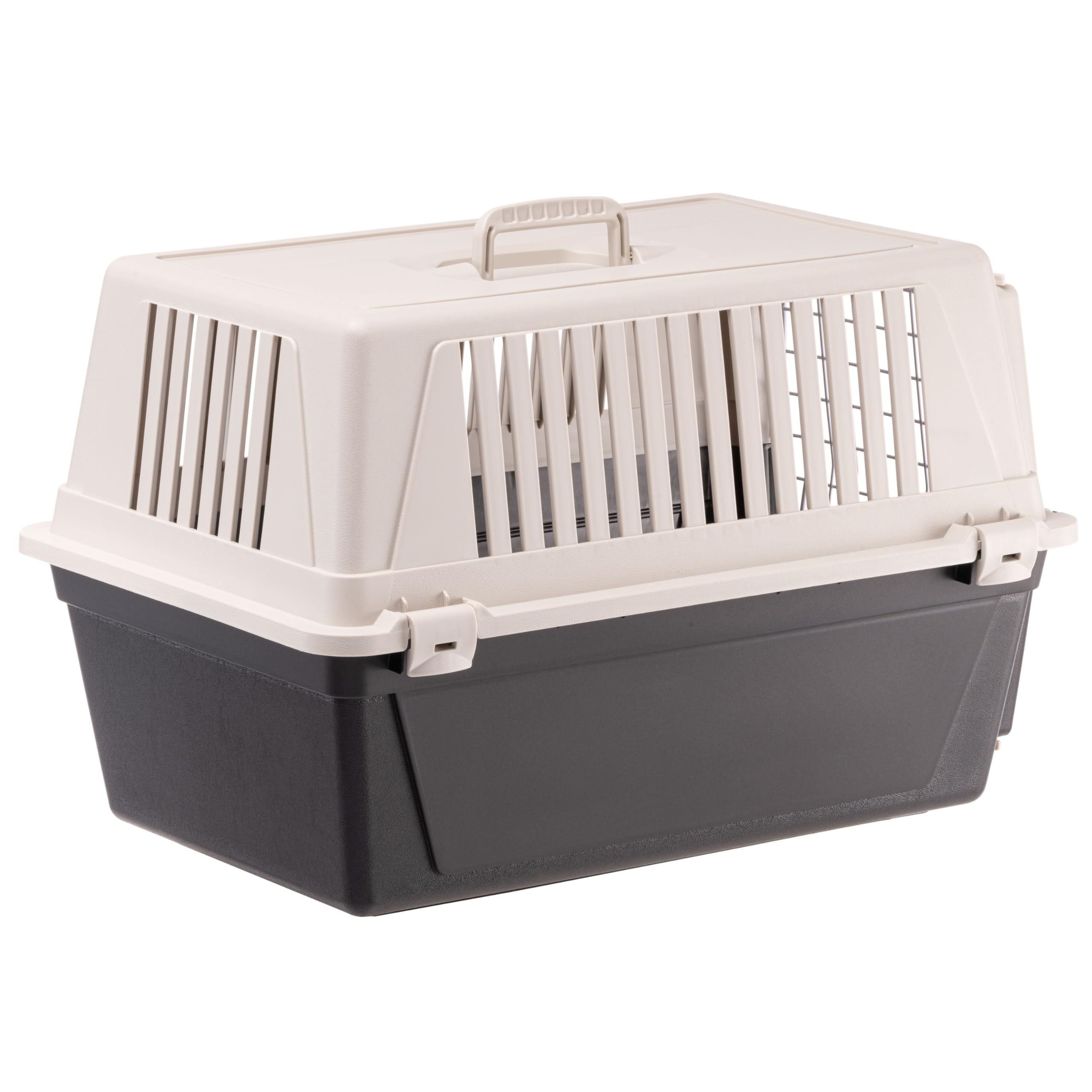 Ferplast Dog Carrier, Secure, Practical, Easy to Clean, Durable Medium Dog Travel Box Cage up to 15 Kg. 60 x 40 x h.38 cm. Black
