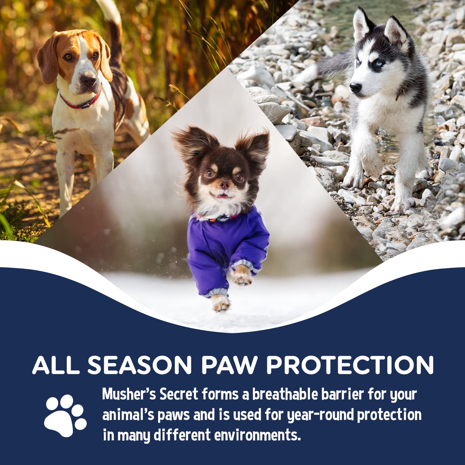 Musher's Secret Paw Protector, Dog Paw Balm Or Dog Nose Balm, Ideal For Dog First Aid Kit, 200 Grams