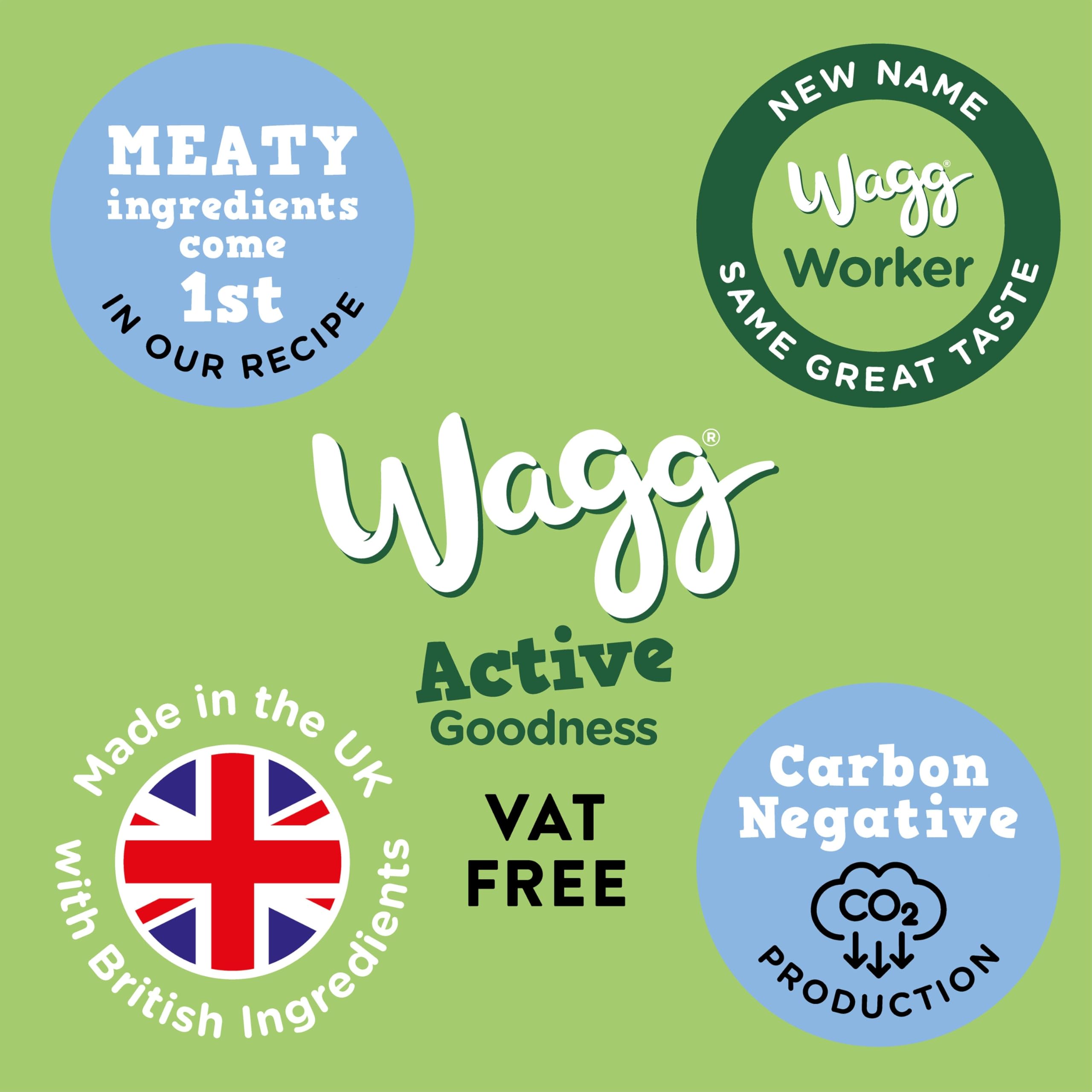 Wagg Active Goodness Complete Dry Adult Dog Food Beef & Veg 12kg - For All Active Working Dog Breeds
