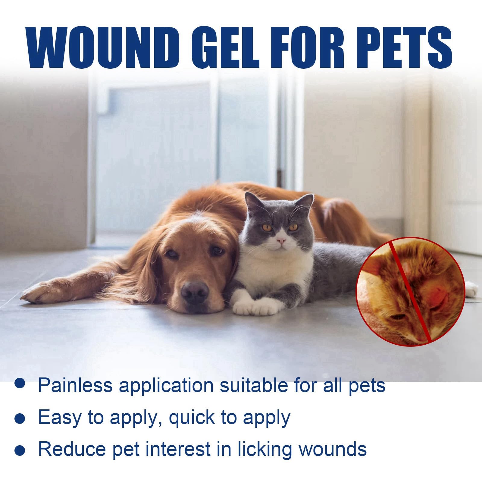 Pet Wound Care Gel,Liquid-Bandage for Pet,Dog Leg Wound Protector,Cat Gel Pet Wound Skin Care,Cat Wound Cream,Dog Wound Care,Waterproof Protective Cat Wound Treatment,Wound Care for Dogs Soothing
