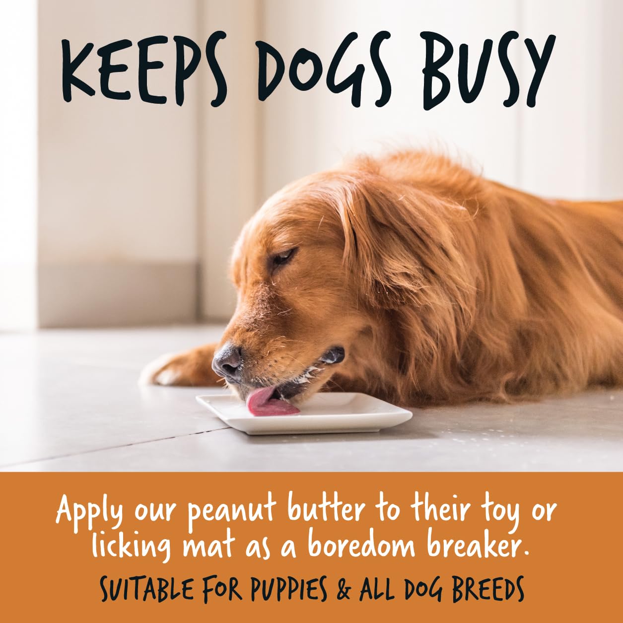 Bugalugs Dog Peanut Butter - 100% Natural Peanut Butter For Dogs & Puppy - Dog Food Toppers For Dog Lick Mats- Protein Treat Paste Free From Palm Oil, Wheat & Gluten free & No Sugar or Xylitol