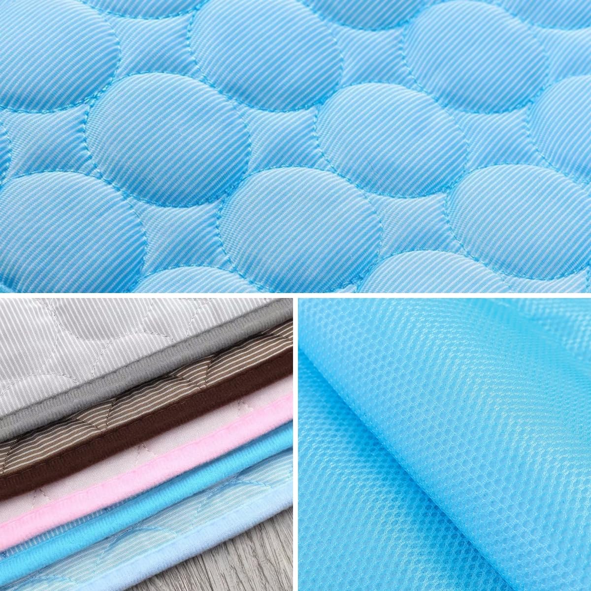 LEZUAN Cooling Mat for Dogs and Cat, Heat Relief Pet Cooling Mat for Crates, Kennels and Beds - Portable and Washable(Coffee,40x50cm)