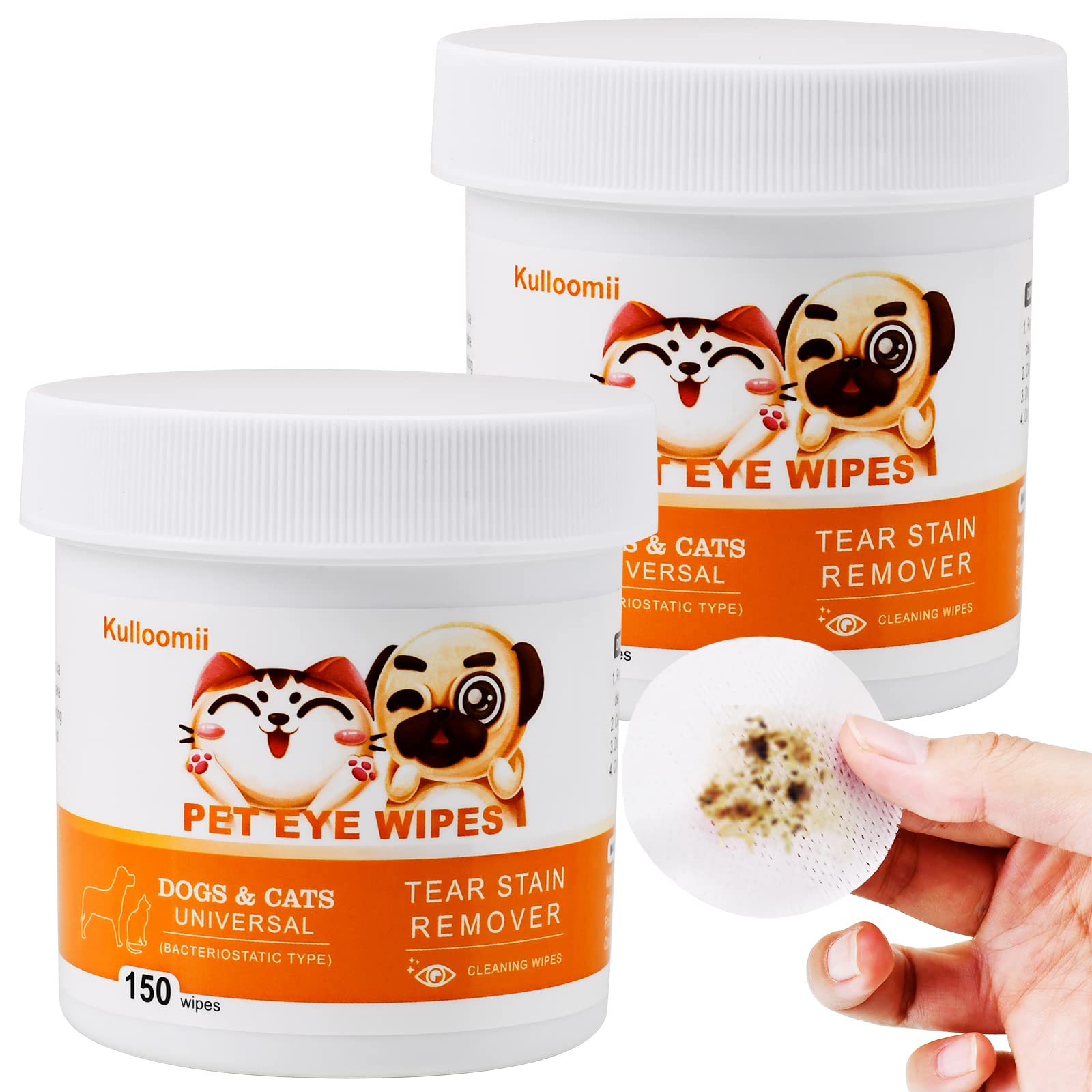 300Pcs Dog Eye Wipes, Biodegradable Tear Stain Remover for Dogs Eyes & Cats - Pet Eye Wipes Gently Remove Eye Debris, Discharge, Mucus Secretions, Crust - pre-soaked Safe & Easy Cleaning Wipes