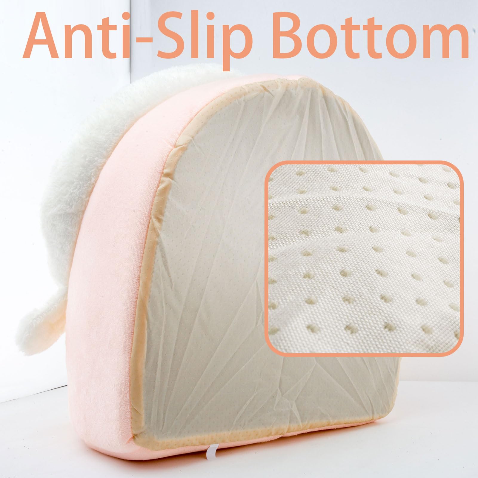 Dtopsun Cat Beds for Indoor with Anti-Slip Bottom, Rabbit-Shaped Small Dog Cave with Hanging toy, Kitten Tent House Removable Cotton Pad, Super Soft Calming Pet Sofa Mats for Puppy and Kitty