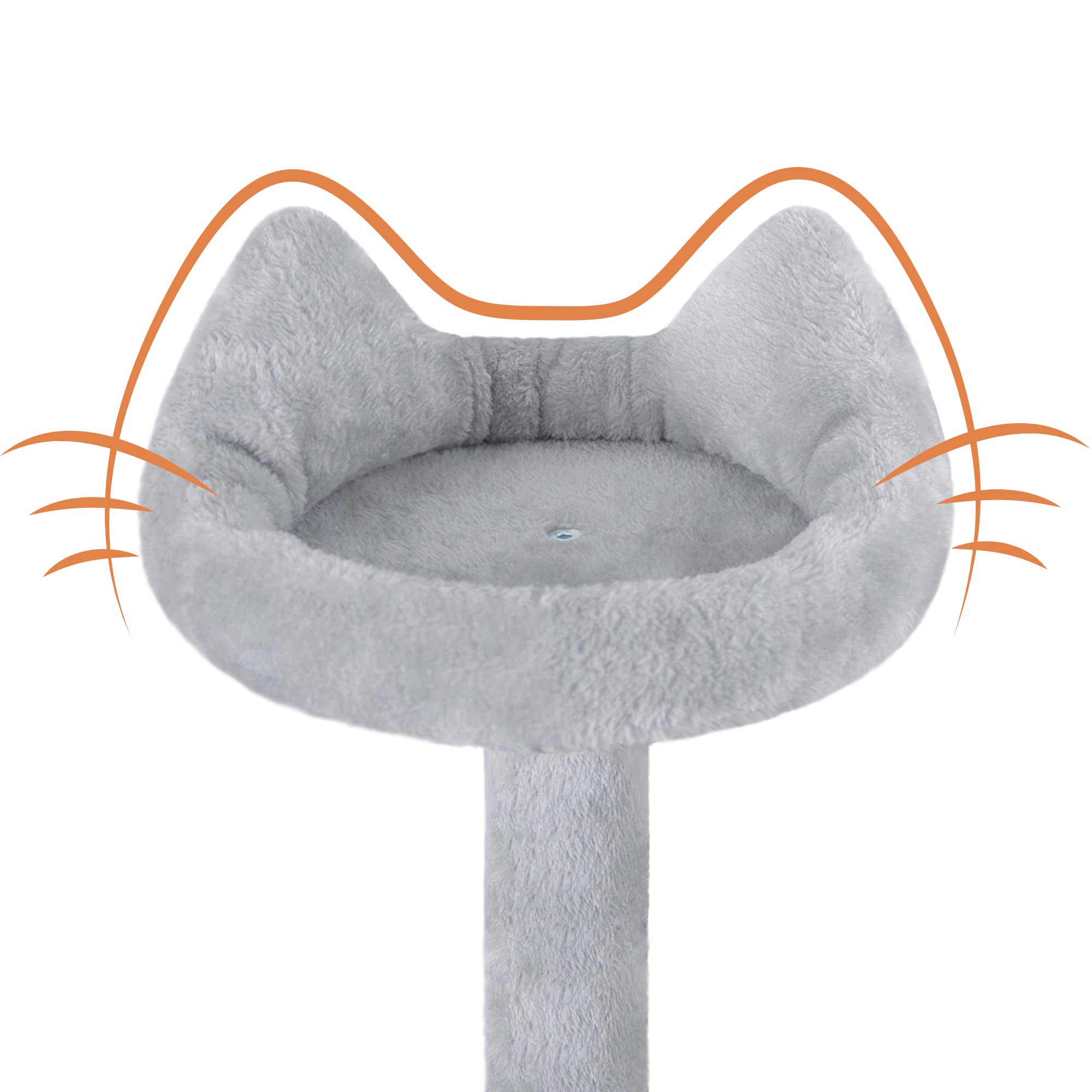 HOMIDEC Cat Tree,151cm Cat Tower for Indoor Kitty,Scratching Post Stable Activity Centre Climbing Tree with 2 Kitty Houses, Hammock, 4 Sisal Posts, Ladder, and Rest Place