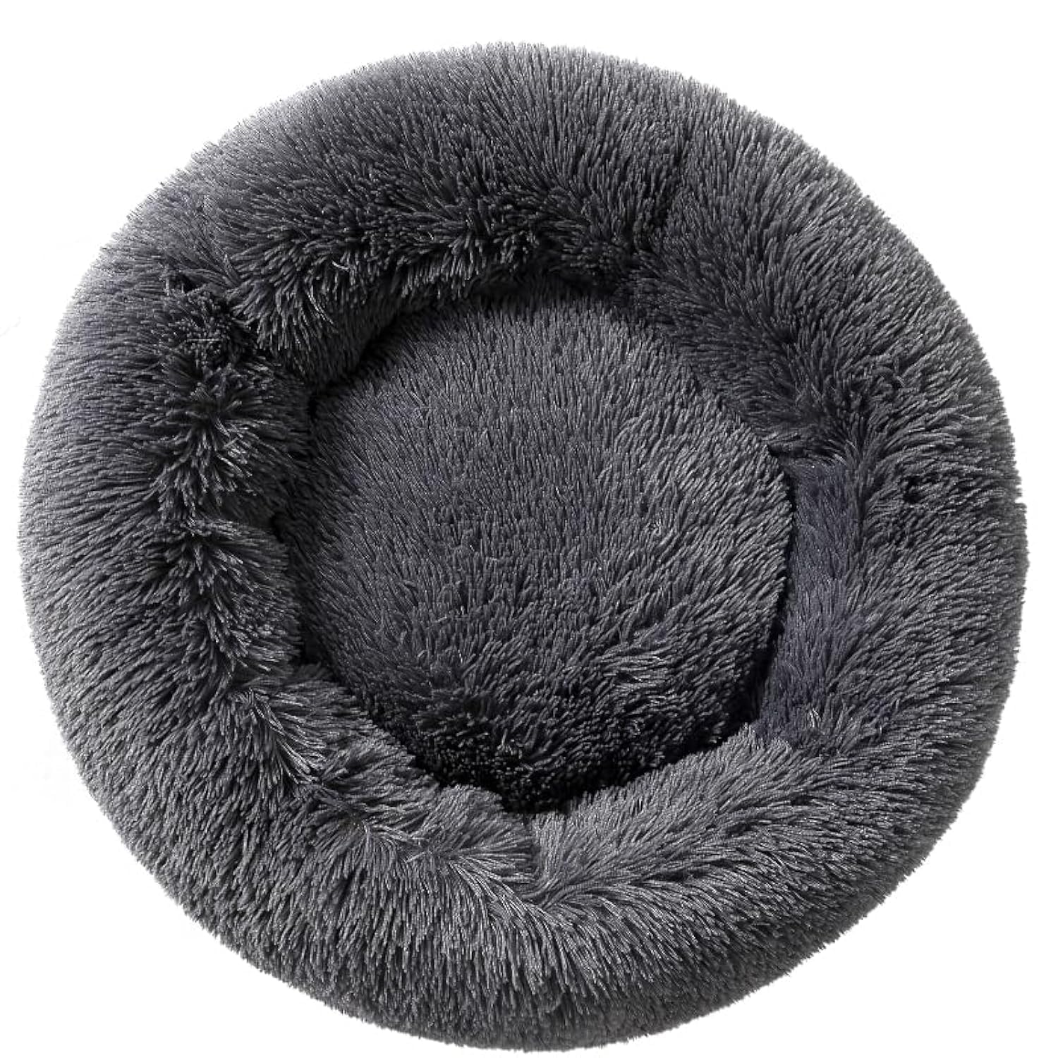 Fhodigogo Plush Donut Dog bed Cat bed Fluffy Calming Pet Bed Dog Round Bed Cat Round Bed Warm Kitten Nest Ideal for Small 3KG Pet