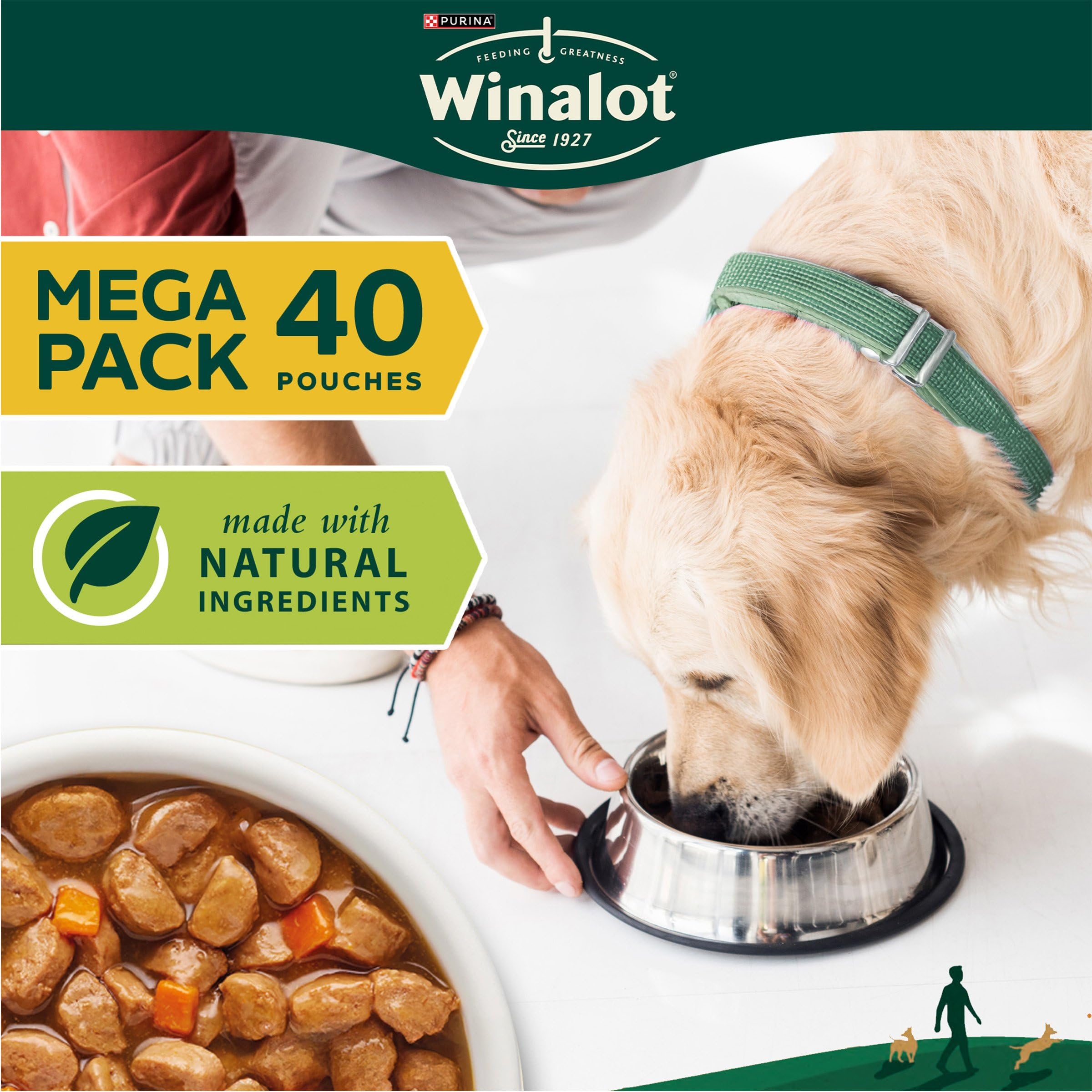 WINALOT Meaty Chunks Mixed in Gravy Wet Dog Food 40x100g