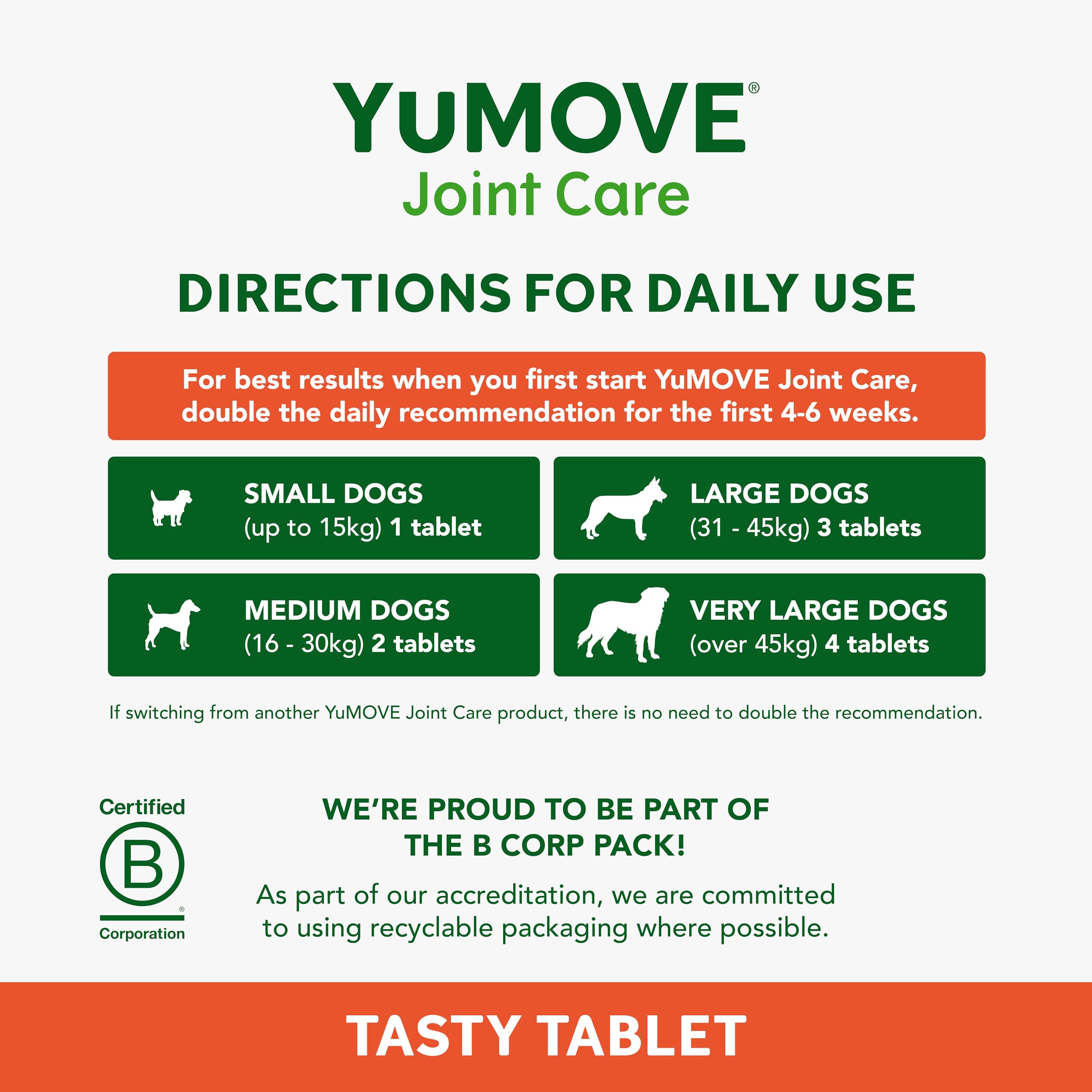 YuMOVE Young and Active Dog | Joint Supplement for Dogs to Support Active and Growing Joints Aged Under 6 | 60 Tablets Clear