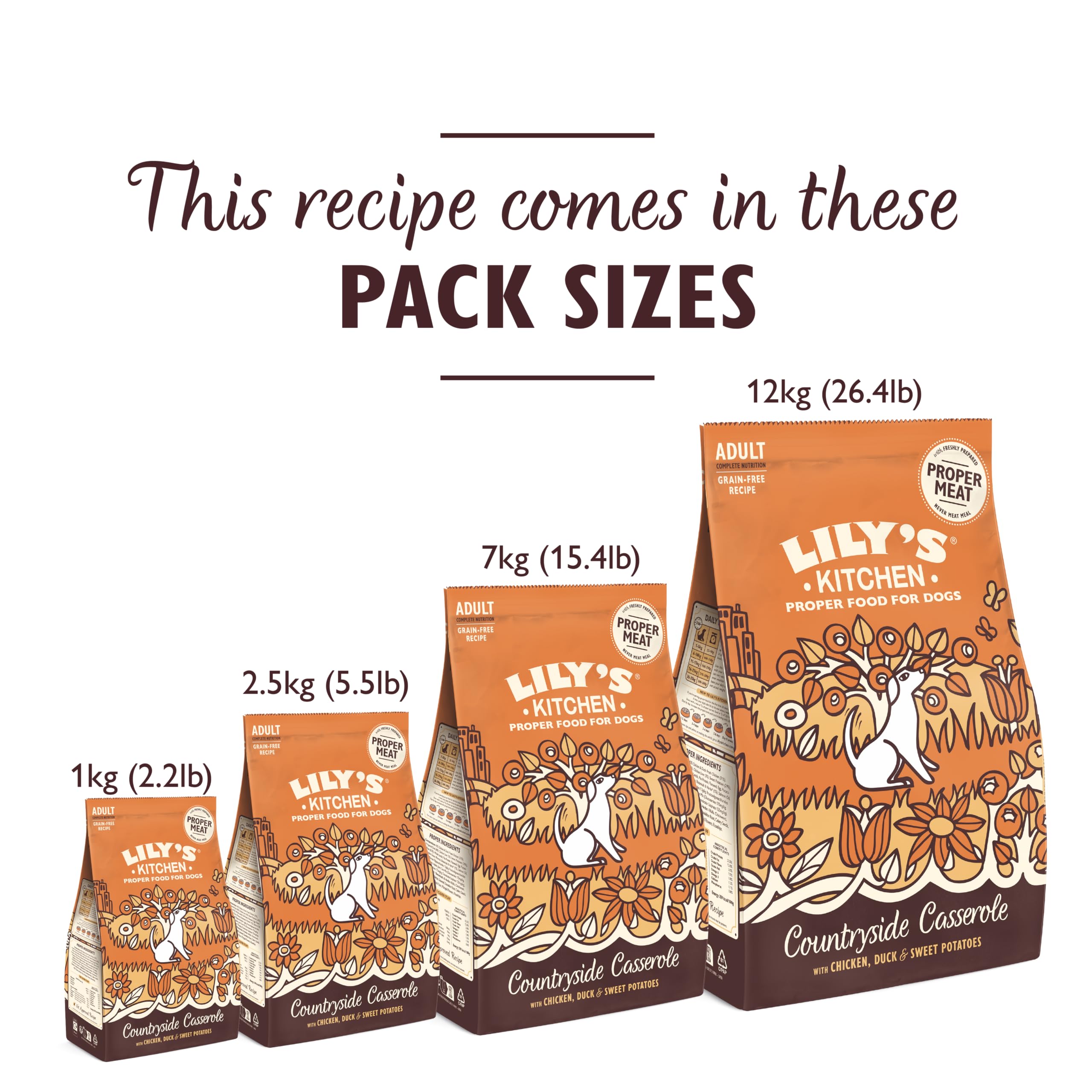 Lily's Kitchen Made with Natural Ingredients Adult Dry Dog Food Chicken & Duck Grain-Free Recipe 7kg Bag
