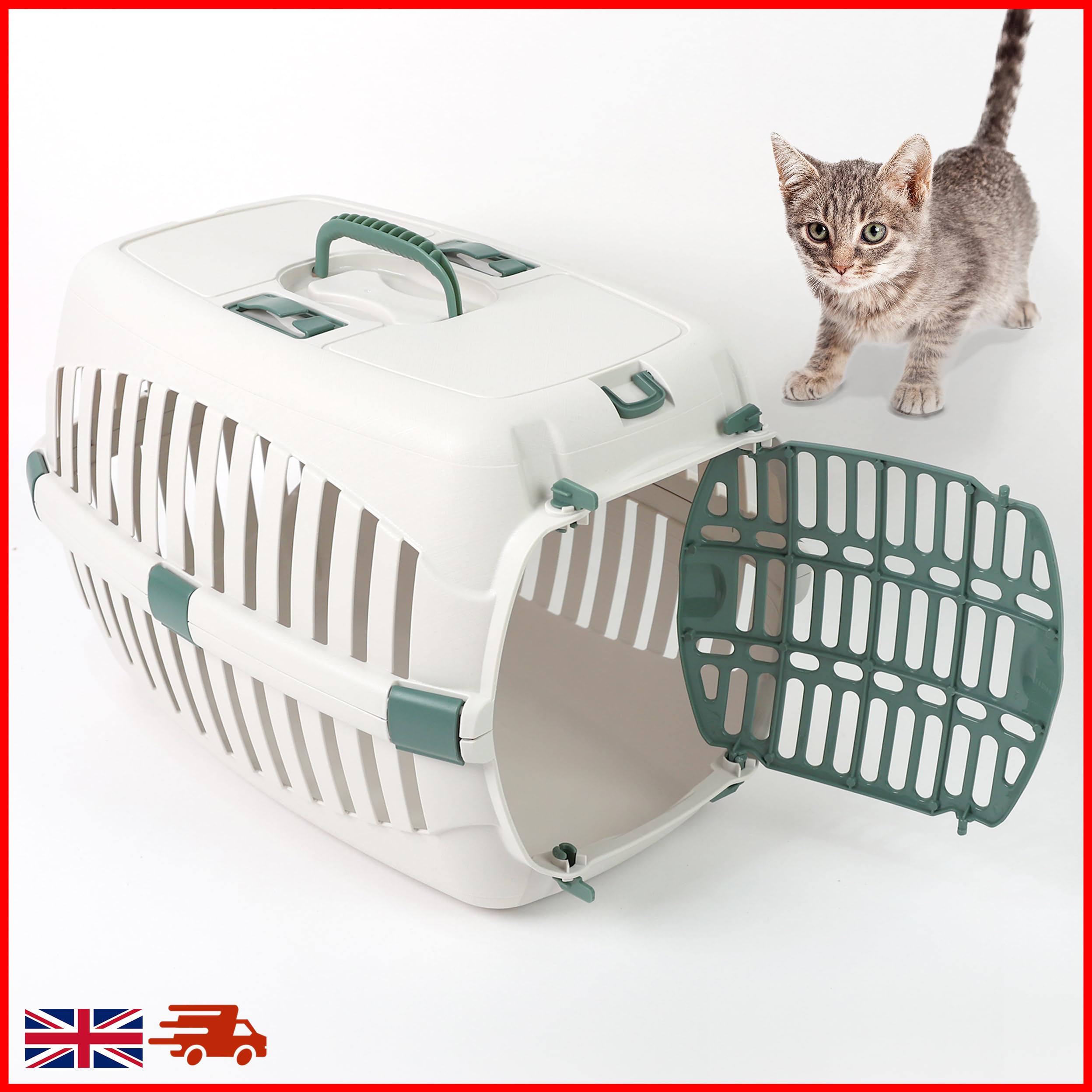 DIVCHI Cat Carrier Transport Crate Dogs Carrying Box Kitten Carry Basket Cats Puppys Travel Cage