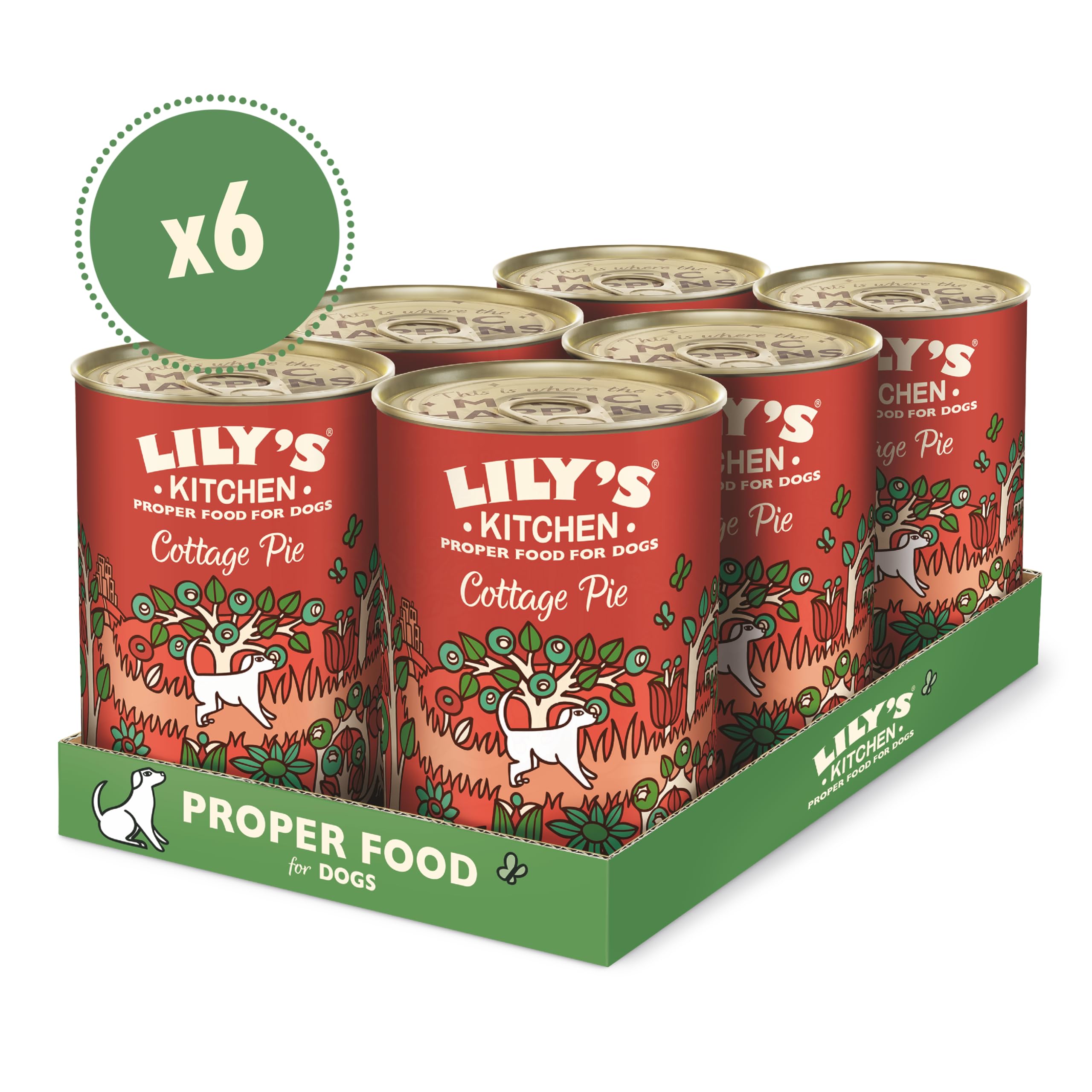 Lily's Kitchen Natural Adult Dog Food Wet Tins - Cottage Pie - Complete Meal Recipes (6 Tins x 400g)