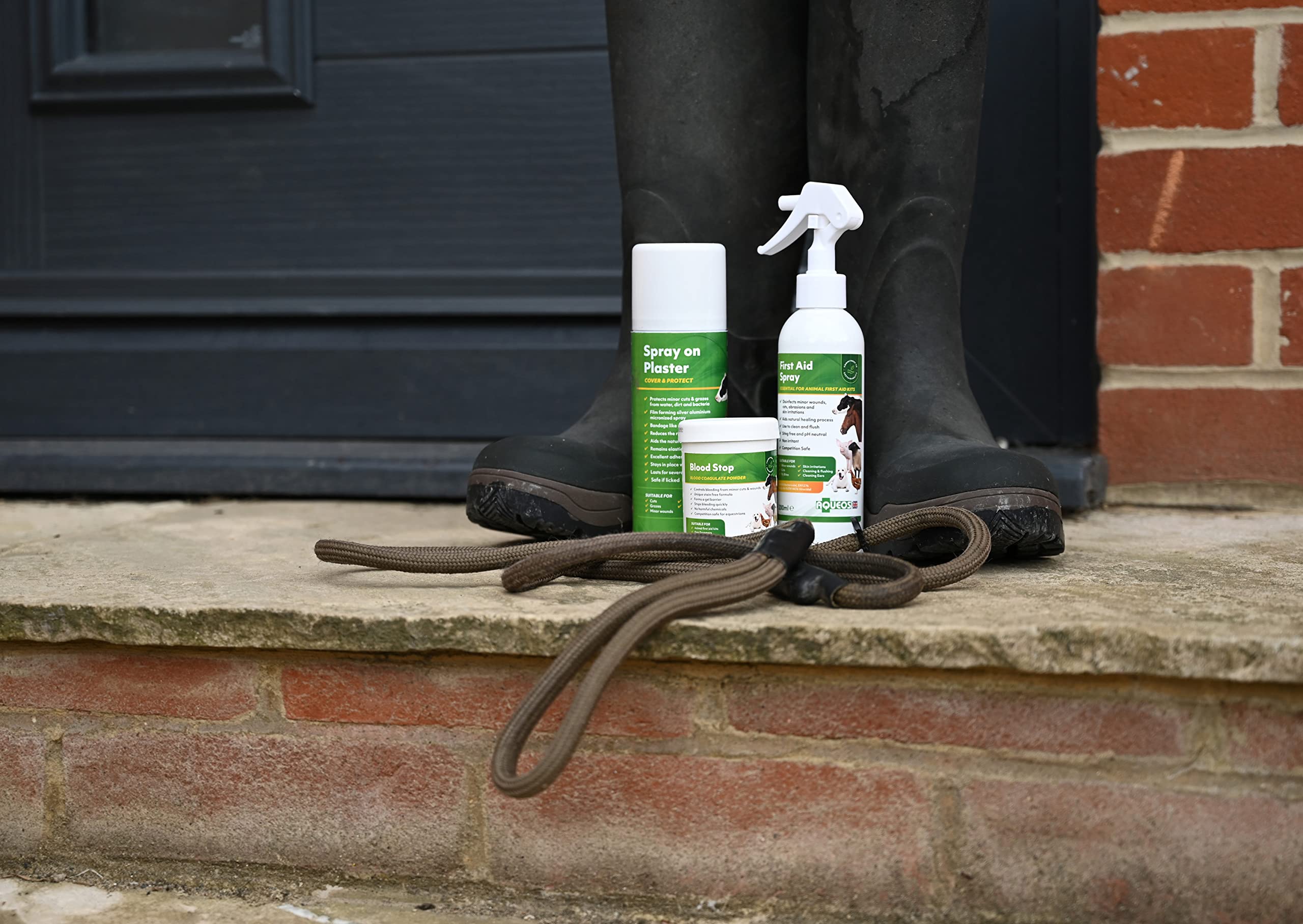 Aqueos Spray on Plaster for Dogs, Cats, Horses and All Animals - Protects Minor Wounds from Germs, Insect and Fly for use in Dog First Aid Kit / 200ml