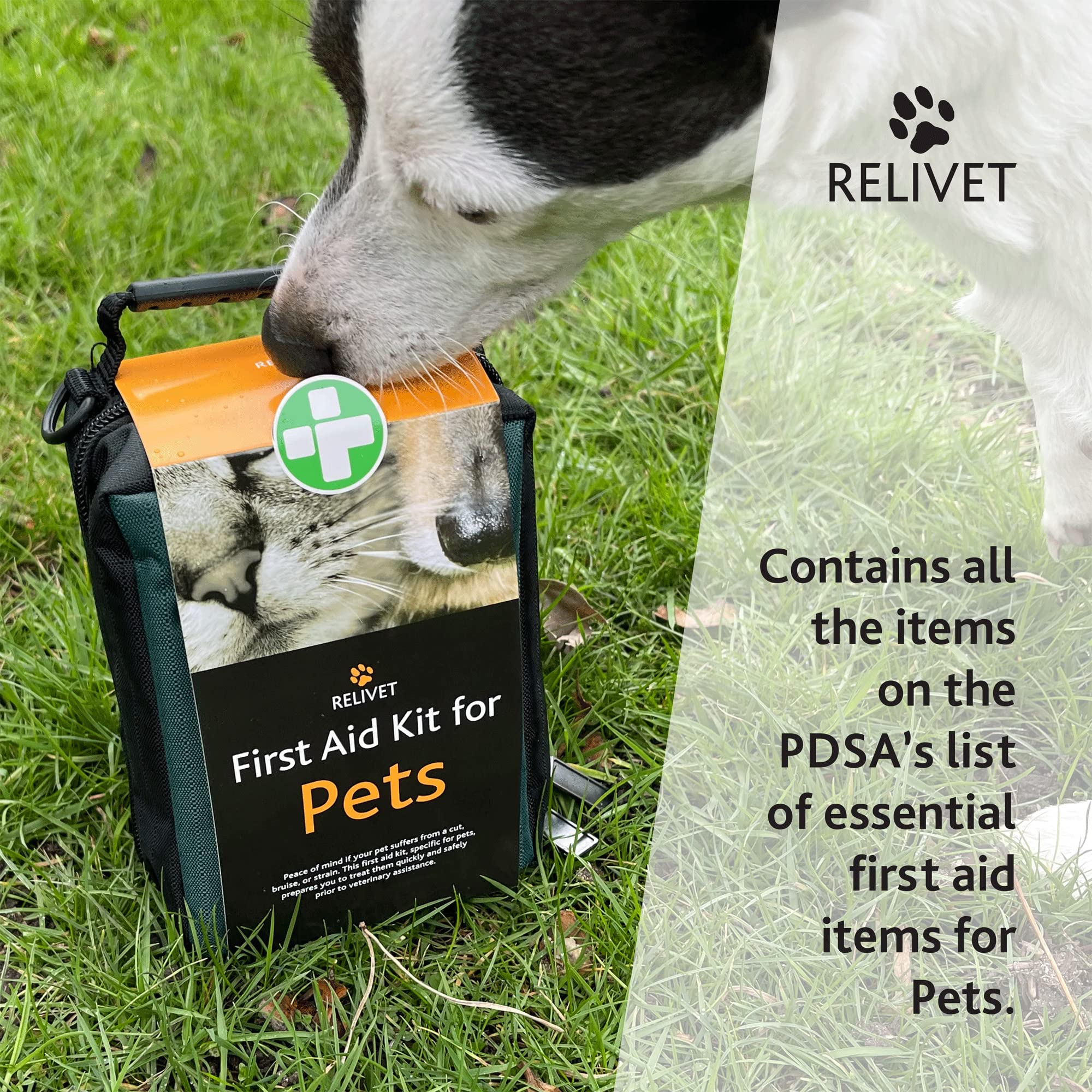 Reliance Medical Pet First Aid Kit - Essential Care for Dogs and Cats, Ideal for Travel, Camping, Home Use, Includes Saline, Bandages, Durable Rip-Stop Fabric Bag, 1 Kit